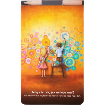 Blok s magnetem a tužkou DĚLEJ VŠE TAK, JAK NEJLÉPE UMÍŠ 90 x 140 mm, čistý, 40 listů
