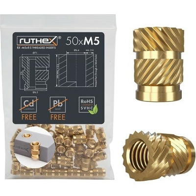 Ruthex M5 závitová vložka - 50ks