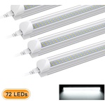  Led Лампа бяла светлина 72 led, 12v, 6500k, 33 см - Алуминиев корпус, с кабел и букса за свързване