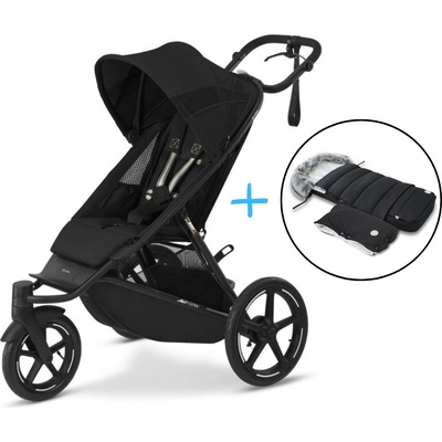 Cybex Avi Spin Moon Black 2024 + fusak a rukávník JOMK Northern Black