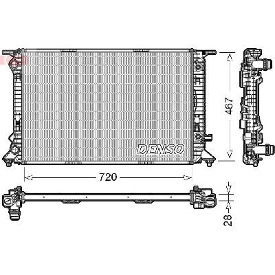 Chladič, chlazení motoru DENSO DRM02021