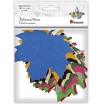 TITANUM Felt maple leaf 100x95mm mix 12pcs