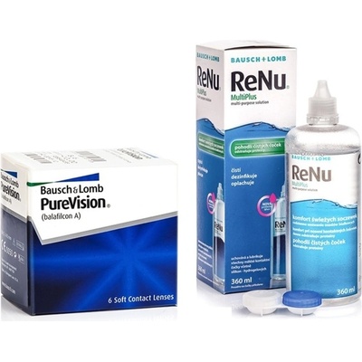 Bausch & Lomb PureVision 6 čoček + ReNu MultiPlus 360 ml s pouzdrem