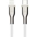 Fixed FIXDB-CL05-WH opletený nabíjací a dátový, PD 60W USB-C/Lightning - MFi na iPhone/iPad/iPod/AirPods, 0,5m, bílý