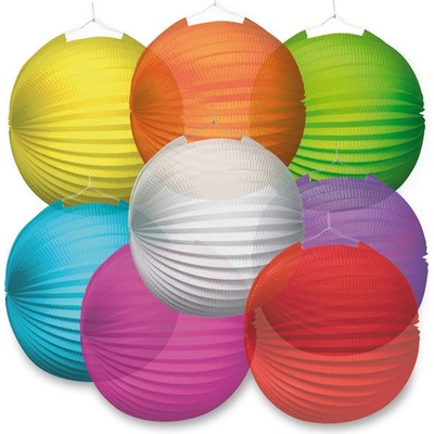 Lampion Transparent 25 cm mix barev