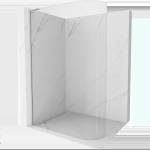 Mexen Kioto-R L заоблена душ-преграда Walk-in 120 x 200 см, прозрачна, матиран никел - 800-120-103-97-06 (800-120-103-97-06)