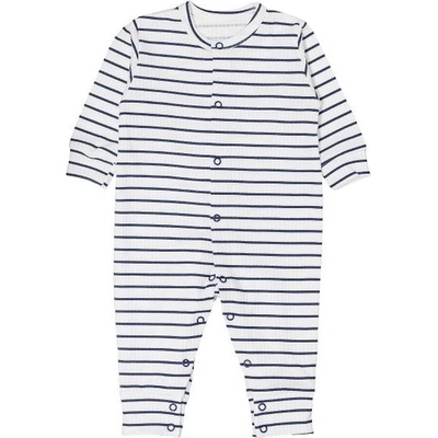 MBaby Kojenecký overálek pyžámko bez šlapek bavlna Proužek granát