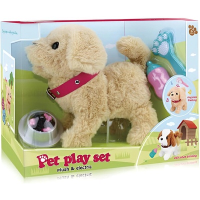 Интерактивно плюшено куче - ходи, лае, маха с опашка Pet Play Set Т880-2