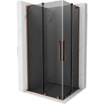 Mexen Velar L Duo плъзгаща се душ кабина 90 x 80 см, графит, розово злато - 871-090-080-02-43-60 (871-090-080-02-43-60)