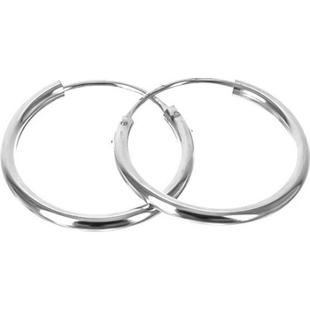 Argento Stříbrné náušnice kruhy - 20 mm průměr 65558