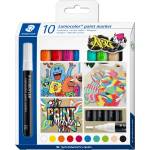 STAEDTLER Комплект маркери Staedtler Lumocolor Paint 349, акрилни, 10цвята (31097-А)