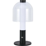 V-TAC LED Настолна Лампа 1800mAh Батерия 140x 300 3 в 1 Черно + Прозрачно Стъклено Тяло - 7988 (7988)
