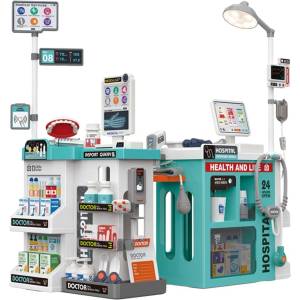 Chengji Toys Медицински център за игра Chengji Toys - 660-107, 77 части (112745) - baby