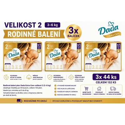Dada Extra Care 2 132 ks 3×44 ks