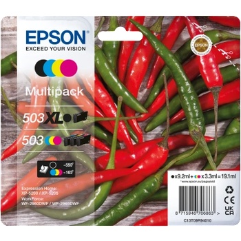 Epson Комплект 4 глави за Epson WorkForce WF-2960/Expression Home XP-5200 Series - Ink - /503XL/ / /503/ / C13T09R94010 - BK/C/M/Y - XL - PN C13T09R94010 (C13T09R94010)