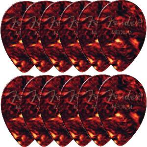 Fender 358 Shape Classic Celluloid Picks M 12 Перце за китара (1980358800)