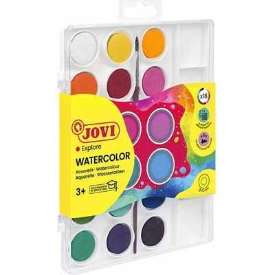 Jovi vodové farby 18 ks 22 mm