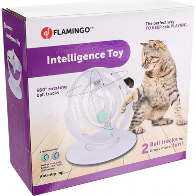 Flamingo Interaktivní hračka pro kočky Rotační kolo Dita 26x26x27,5cm