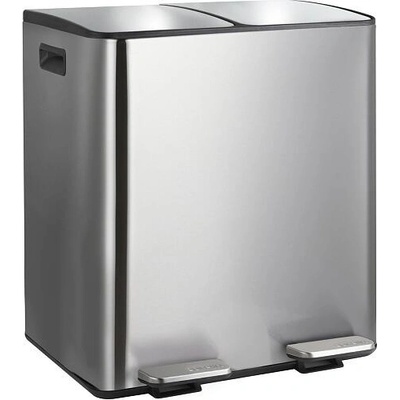 Spirella pedálový odpadkový koš na tříděný odpad ALIYA, kartáčovaná ocel, 2 x 20 L 10_29477