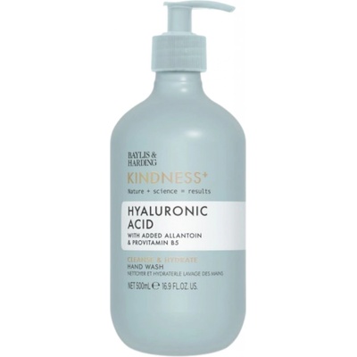 Baylis & Harding Kindness+ Hyaluronic Acid tekuté mydlo na ruky s hydratačným účinkom Vône Pear & Neroli 500 ml