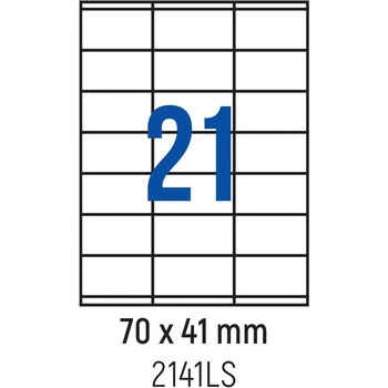 Spree Етикети лепящи 21 бр. , 70.0x41.0 мм, 100 л. , A4, кант 2 (3800884029961)
