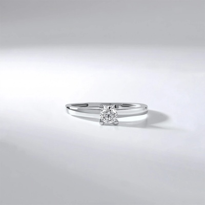 Lillian Vassago Zásnubní diamantový Prsten z bílého zlata LLV59 DR088W