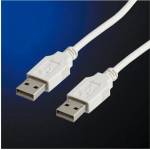 Roline Кабел Roline 11.99. 8909B, USB A(м) към USB A(м), 0, 8m, бял (11.99.8909)