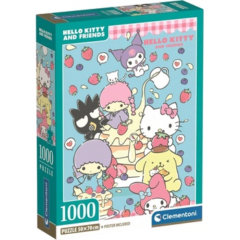 Clementoni Пъзел Clementoni от 1000 части - Хелоу Кити и приятели, вариант 1 (37117)