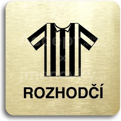 ACCEPT Piktogram rozhodčí II - zlatá tabulka - černý tisk bez rámečku