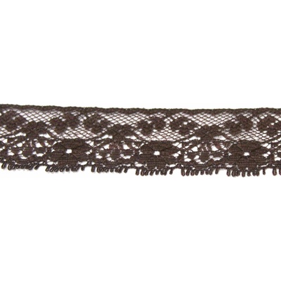 Krajka pevná 25mm nylon 541206 metráž - více barev Barva: 0025 hnědá – Zboží Dáma
