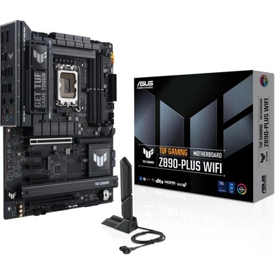 Дънна платка Asus TUF Gaming Z890-Plus WIFI, Z890, LGA1851, DDR5, PCI-E 5.0 (Thunderbolt4&USB-C&DP&HDMI), 4x SATA 6Gb/s, 4x M. 2 Slots, 1x Thunderbolt 4, 1x USB 3.2 Gen 2x2 Type-C, 3x USB 3 (90MB1IQ0-M0EAY0)