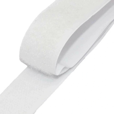 Pásek na suchý zip s lepidlem Bílý délka 50 cm, šířka 50 mm