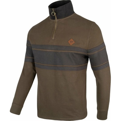 HALF ZIP CONTRAST zelená
