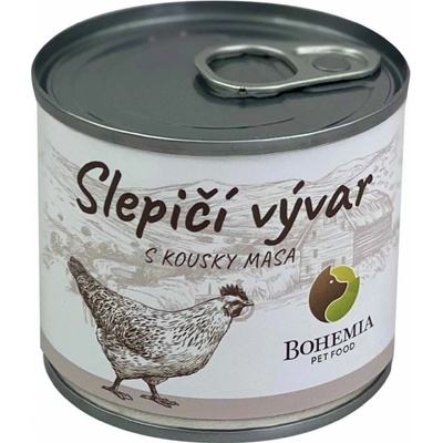 Bohemia Pet Food Vývar slepičí s kousky masa 6 x 140ml