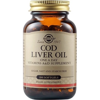 Solgar Cod Liver Oil, 100 меки капсули, Solgar