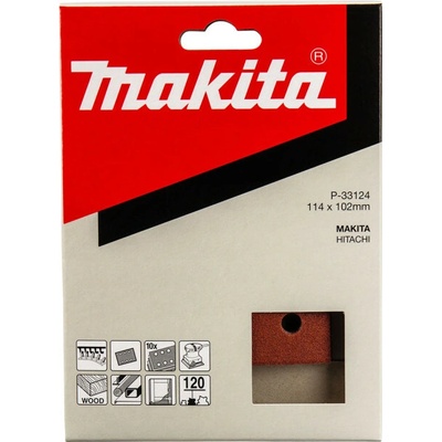 Brúsny papier 114 x 102 mm (suchý zips velcro, 6 otvorov) MAKITA P-33124