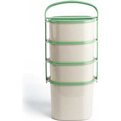 ALMIPLAST Plastový jídlonosič 3x1,2l + 1x2l MIX barev víček