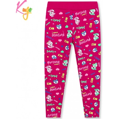 Kugo Dívčí legíny zateplené růžová