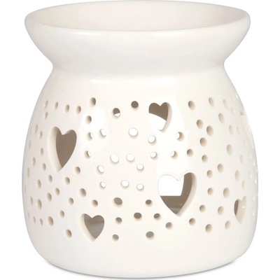 Albi Porcelánová aroma lampa Srdíčka bílá – Sleviste.cz
