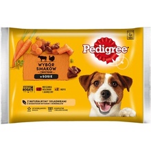 Pedigree Adult hovädzie jahňacie morčacie a mrkva pre dospelých psov 4 x 100 g