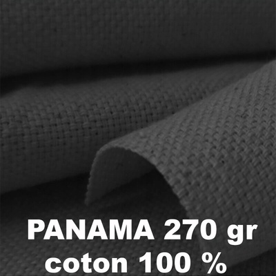 Panama bavlněná látka 270 gr/m2, Grafitová