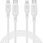 Spigen 2 броя кабели за зареждане MFI Lightning 100 см. от Spigen Durasync - Бял (8809640257216)