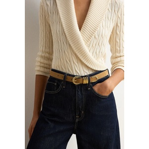 Lauren Ralph Lauren колан дамски от велур (412P11809) - answear - 214,95 лв