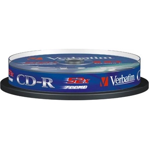 Verbatim 43437 CD-R 700MB/52x/extra protection записваема повърхност/презаписваем компактдиск 10бр. /опаковка (43437)