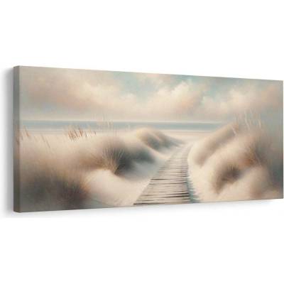 Obraz dřevěná cesta k oceánu - 100x50