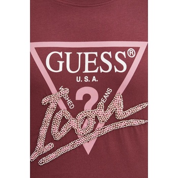 Guess Памучна блуза с дълги ръкави Guess в бордо W4BI21 I3Z14 (W4BI21.I3Z14)