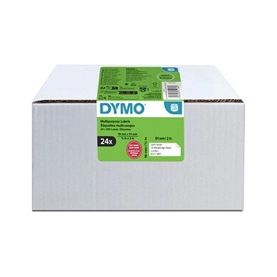 DYMO 2234184, 51mm x 19mm, многофункционални, сменяеми бялото оригинални хартиени етикети, 24 x 500 компютри (2234184)