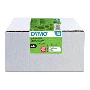 DYMO 2234184, 51mm x 19mm, многофункционални, сменяеми бялото оригинални хартиени етикети, 24 x 500 компютри (2234184)