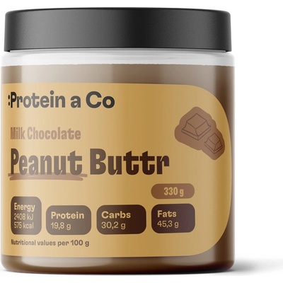 Protein&Co. Arašidový krém s mliečnou čokoládou 330 g