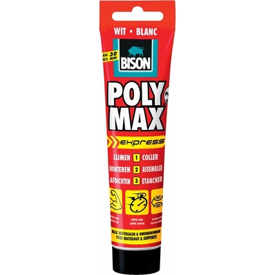 BISON Универсално строително лепило Bison Poly Max Original Express, Бяло, (121004)